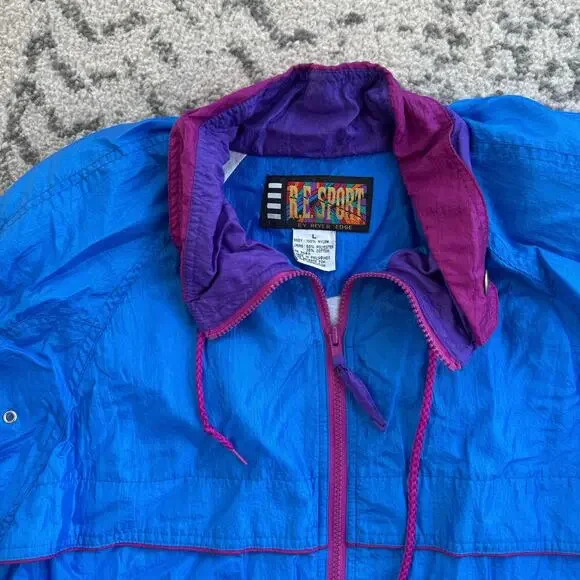 Vtg 1980s R.E. Sport Rivers Edge Jacket Colorblock Size Large - Picture 4 of 10